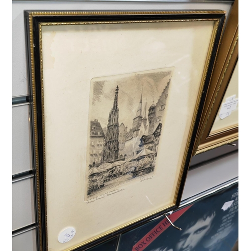 106 - Pair Of Signed Etchings