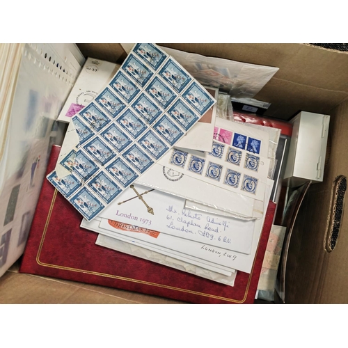 174 - Large Box Of Stamps, Albums Etc