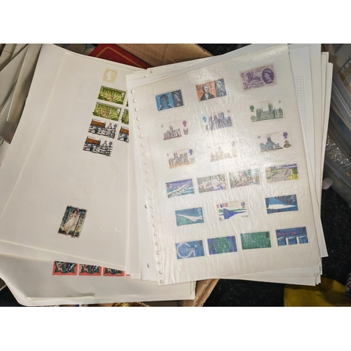 174 - Large Box Of Stamps, Albums Etc