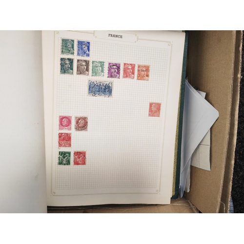 174 - Large Box Of Stamps, Albums Etc