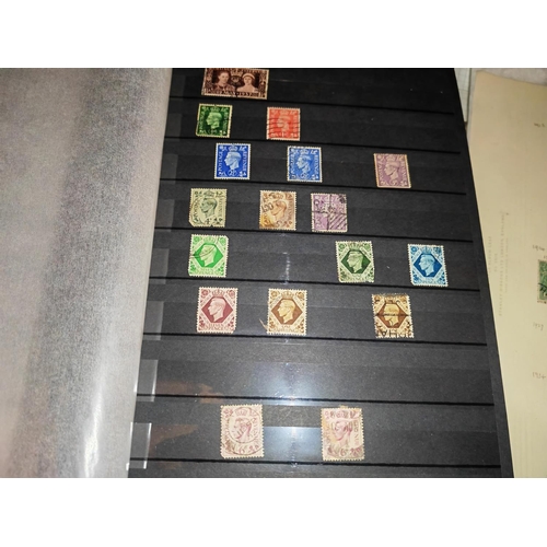 569 - Four Stamp Albums With Some Stamps With Some Loose Stamps