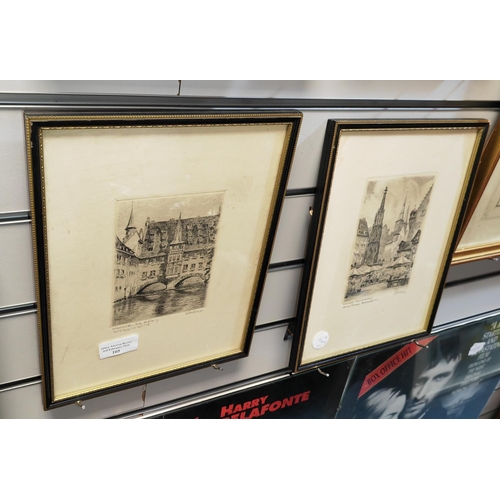 105 - Pair Of Signed Etchings