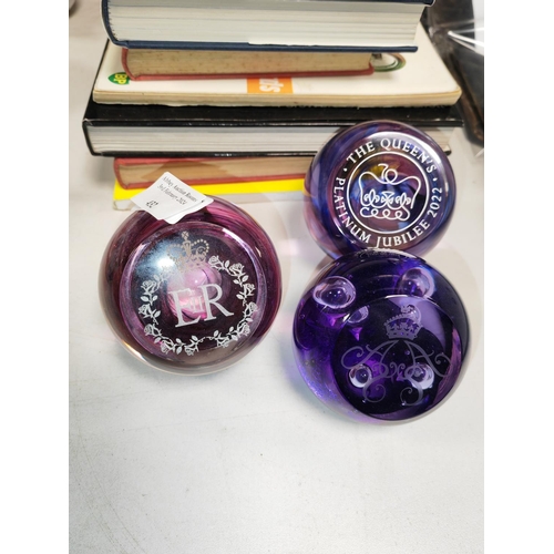 432 - 3 Caithness Paperweights, All Commemorative