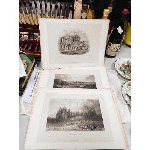 440 - 20X Proof Etchings On Chine Colle Dated 1823 To 1829 From W&T Radclyffe'S Graphic Illustrations Of W... 