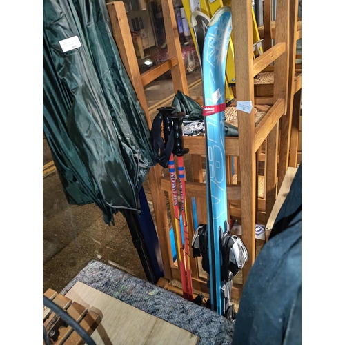 47 - Pair Of Ski'S And Salomon Poles