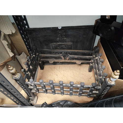 70 - Cast Iron Fire Grate With Back Plate