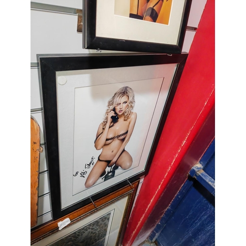 115 - 3 Framed Abi Titmuss Photo With Genuine Signature And Certificate Framed Jacqueline Bisset Photo Wit... 
