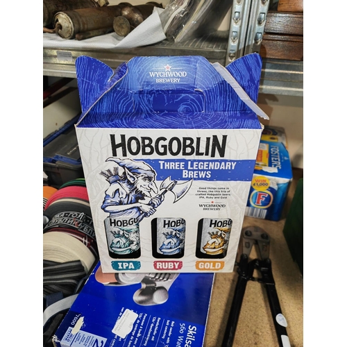 189 - Pack Of Fosters Beer And A Boxed Set Of Hobgoblin Beer