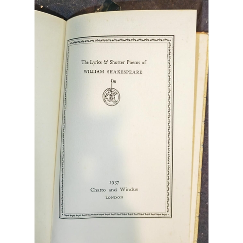 274 - 3 Chatto & Windus Zodiac Books, 1St Editions, 1937/38 Inc Tennyson, Florence Nightingale & Shakespea... 