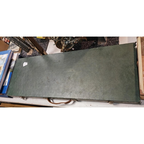 457 - Green Gun Case With Cleaning Contents