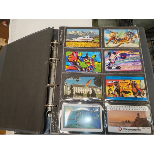 525 - 2 Albums Of 98 Collectors Phone Cards From Austria & Germany Inc Disney, Coca Cola, Hologram & More,... 