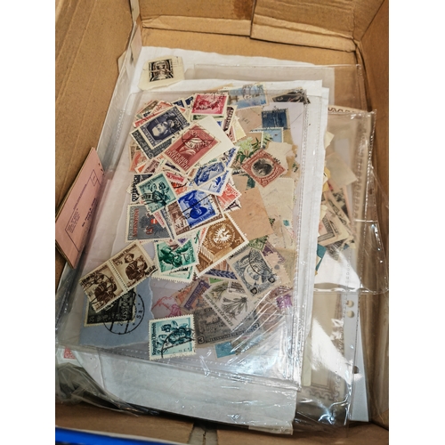 530 - Shoebox Of World Stamps Packets And Pages