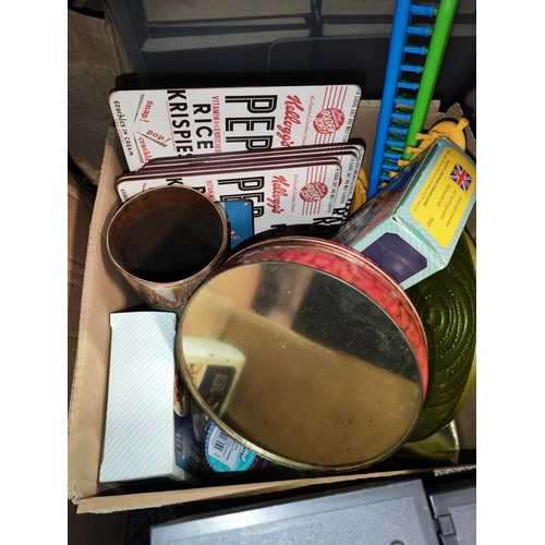 177 - Large Box Of Sundries , China Etc