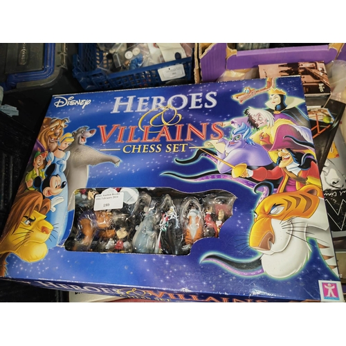 180 - Disney Heroes And Villain'S Chess Set In Box Complete