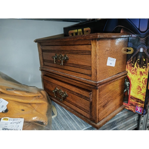 190 - 2 Drawer Mahogany Dressing Table Boxes