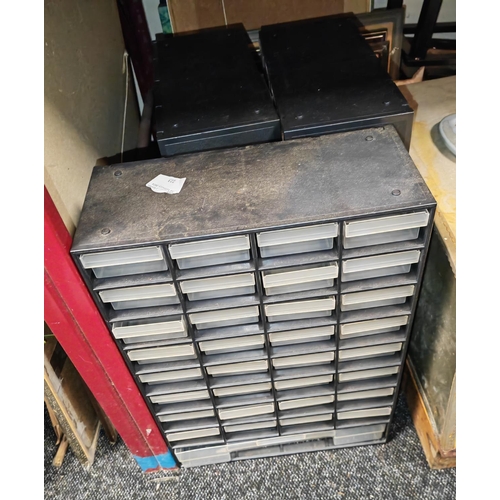 223 - 3 Storage Units For Screws Etc Total 111 Drawers