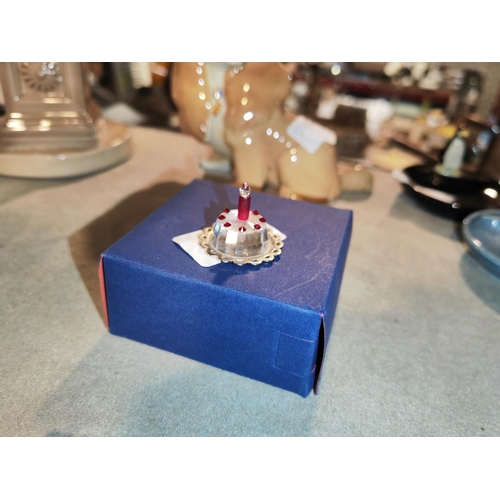 332 - Swarovski Birthday Cake Ornament In Box No 296555