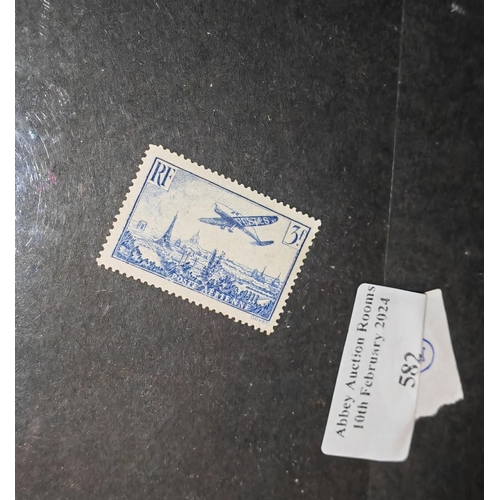 582 - Card Of French 3F Airmail Stamps