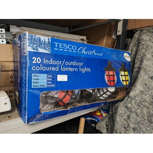 699 - Tesco'S Christmas 20 Indoor/Outdoor Lantern Lights In Box