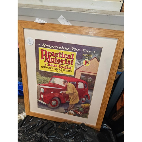 708 - 5 Small Framed Motoring Magazine Covers