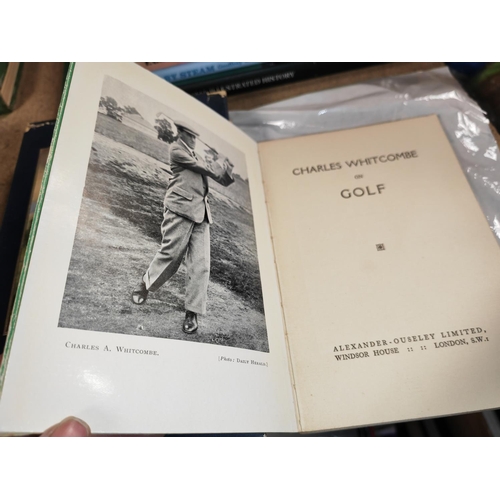 9 - 2 Books Golf By Bernard Darwin 1954 & Charles Whitcombe On Golf, 1931, Wear To Dust Jackets