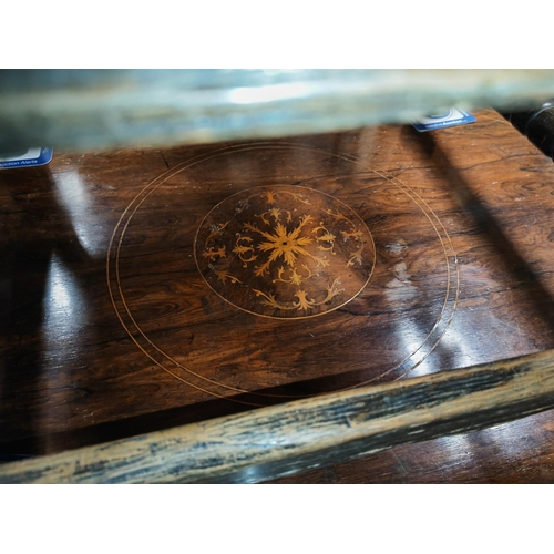 89 - Victorian Inlaid Rosewood Oval Occasional Table