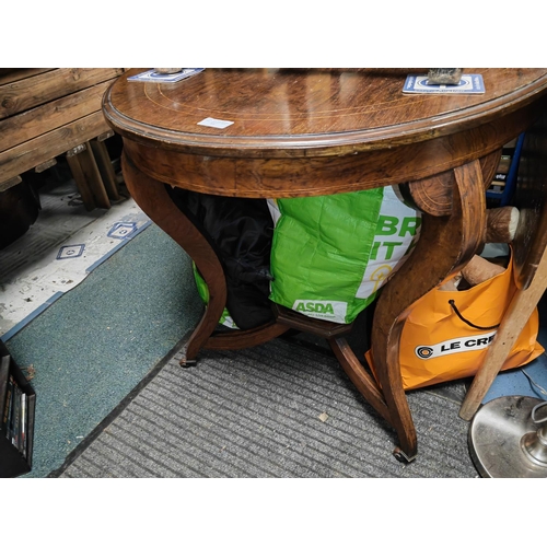 89 - Victorian Inlaid Rosewood Oval Occasional Table