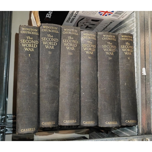 192 - Winston Churchill Second World War, 6 Volume Book Set, All 1St Editions, Wear To Covers