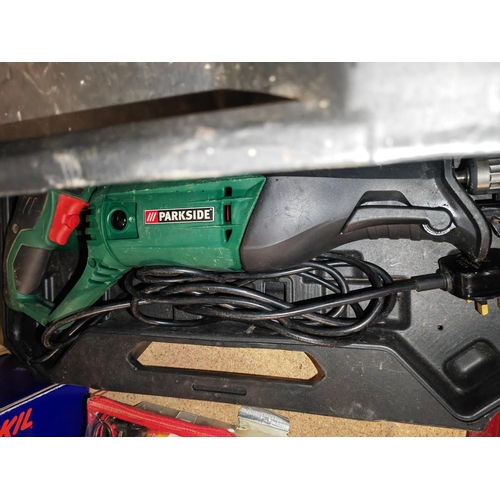 216 - Electric Saw With Blade Plus A Hot Air Gun