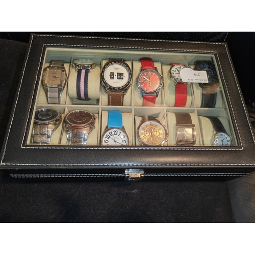 270 - Watch Case Of 12 Watches