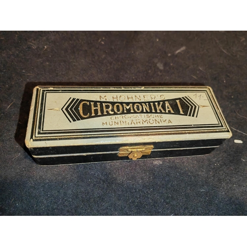 275 - M Hohners Chromonika Harmonica In Box