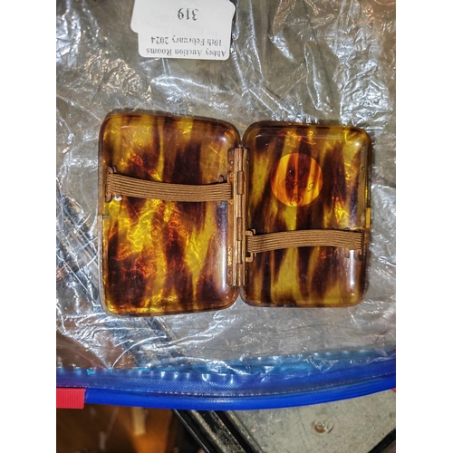 319 - Tortoise Shell Style Cigarette Case