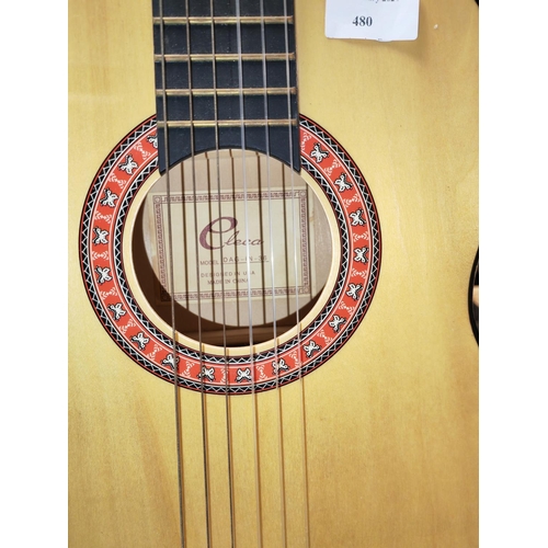 480 - Cleca Accoustics Guitar With Bag Stand Not Included