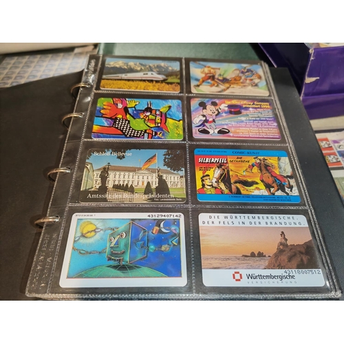 547 - 2 Albums Of 98 Collectors Phone Cards From Austria & Germany Inc Disney, Coca Cola, Hologram & More,... 