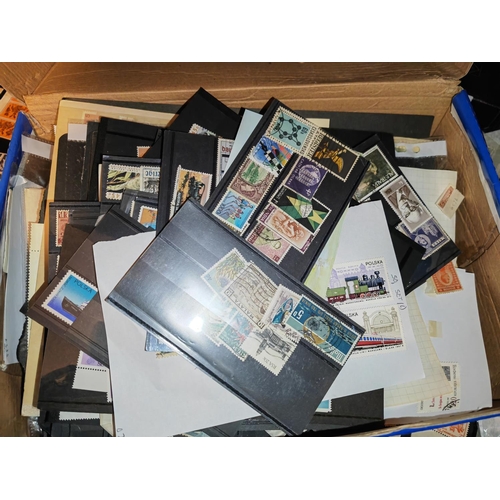 552 - Shoebox Of World Stamps Packets And Pages