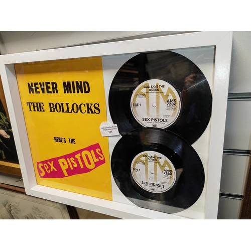 106 - Framed Sex Pistols Record/Print