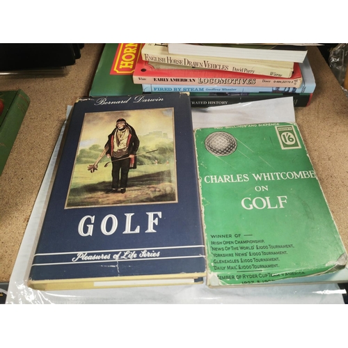 10 - 2 Books Golf By Bernard Darwin 1954 & Charles Whitcombe On Golf, 1931, Wear To Dust Jackets