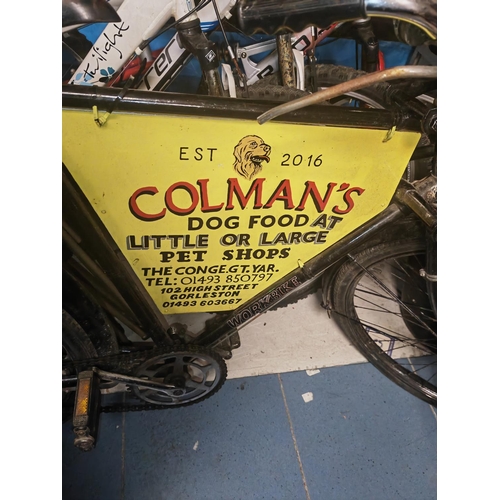 61 - Vintage Colman's Dog Food Butchers Bike