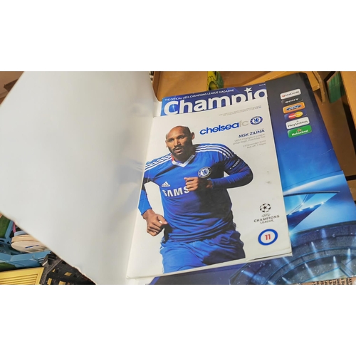 137 - Selection Of Chelsea Folders With Magazines Plus A Folder Of Match Attax Football Trading Cards