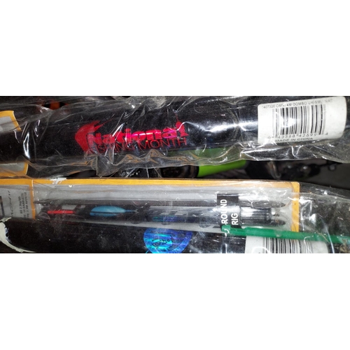 52 - 3 Shakespeare Telescopic Fishing Poles With A Packet Of Floats Each