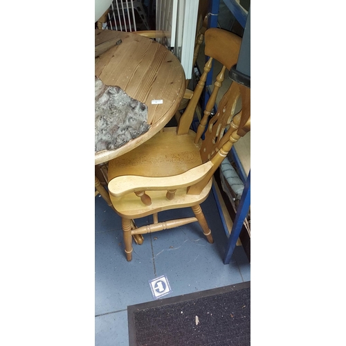 95 - Pine Table With 4 Chairs