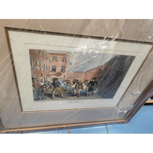 106 - Framed Print Called Rackets