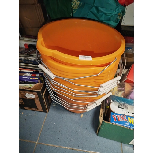 249 - 12 Planters Buckets With Holes In The Bottom