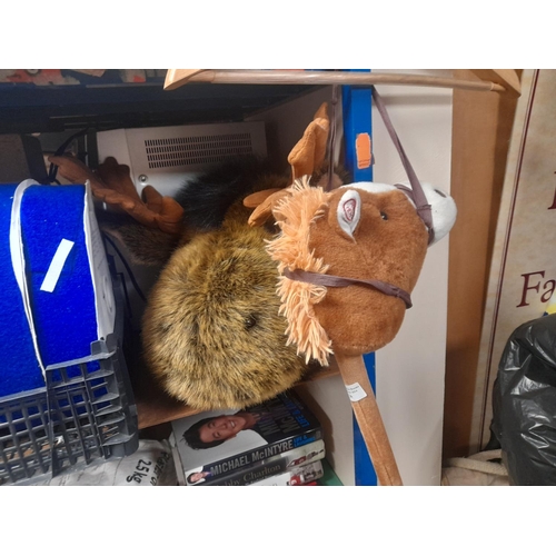 26 - Mooses Head Soft Toy Wall Trophy Plus A Hobby Horse