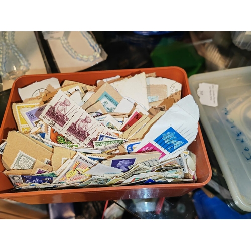 303 - Tub Of World Stamps