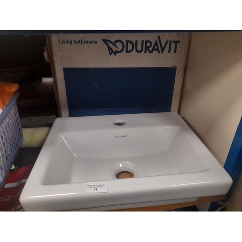 34 - Duravit Oblong Sink Unused