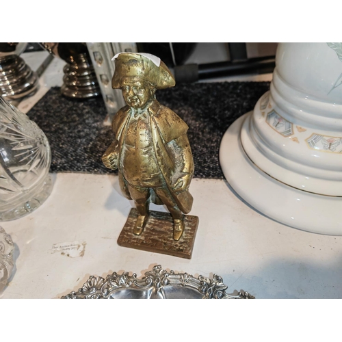 417 - Heavy Brass Napoleon Ornament Missing Sword