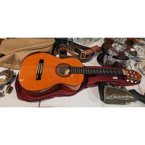 515 - 3/4 Sized Valencia Accoustics Guitar With Bag