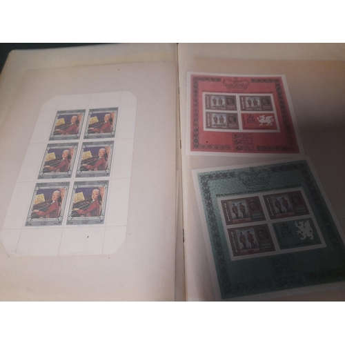 17 - Mint Stamp Stock Book Of 40 Blocks Of World Stamps