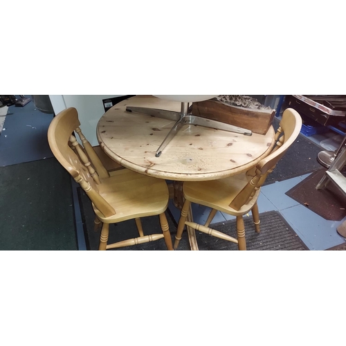 87 - Pine Table With 4 Chairs